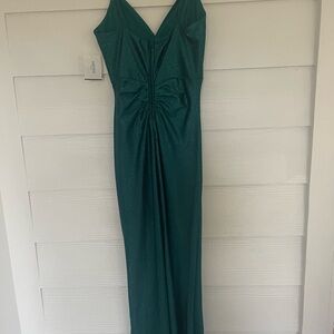 Aidan Mattox Emerald Green Maxi Dress